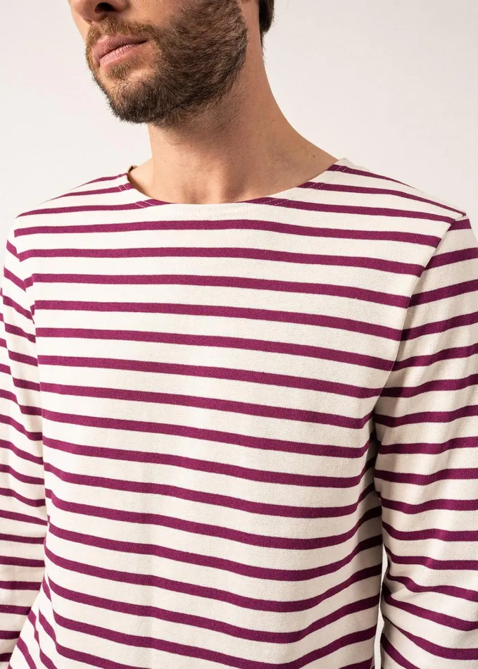 Meridien Moderne Original Breton Shirt Heavyweight Cotton Ivoryplum Women Saint James Aw24