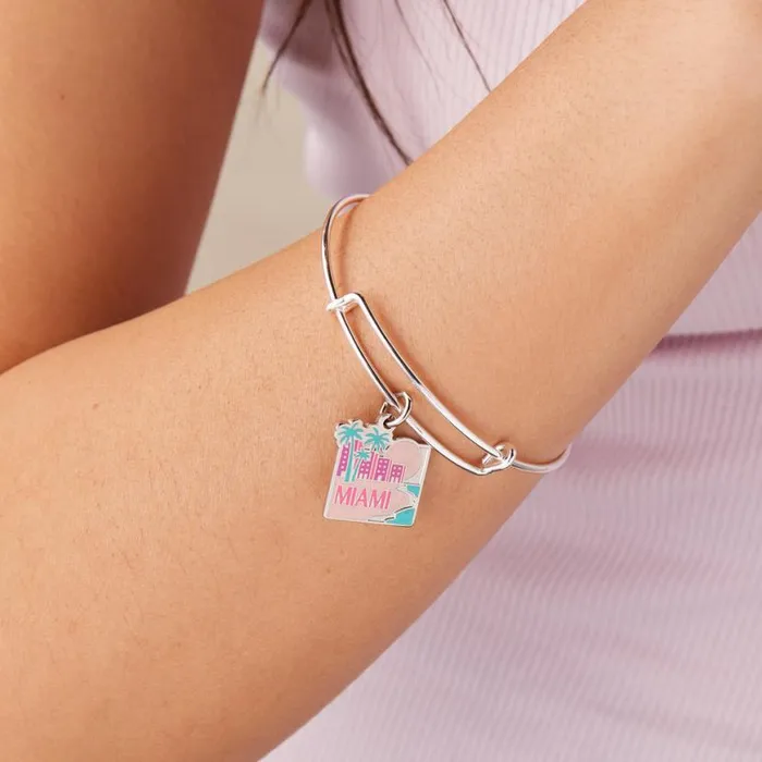 Miami Charm Bangle Bracelet Shiny Gold Women Alex And Ani Iconic Alex And Ani Miami Charm Bangle Bracelet Shiny Gold Women Alex And Ani Iconic Alex And Ani