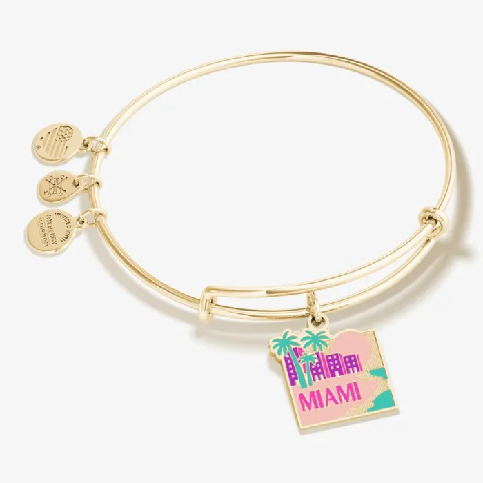 Miami Charm Bangle Bracelet Shiny Gold Women Alex And Ani Iconic Alex And Ani Miami Charm Bangle Bracelet Shiny Gold Women Alex And Ani Iconic Alex And Ani