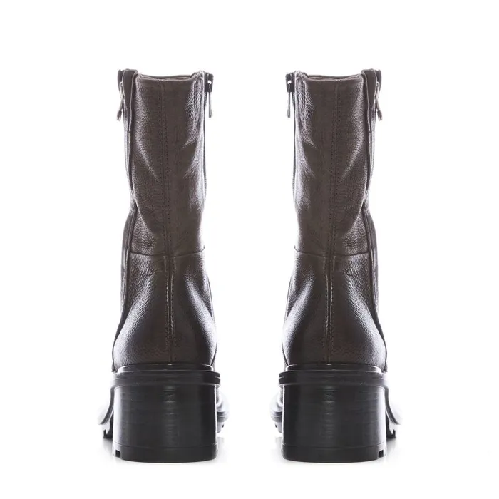 MidCalf Boots Women Moda In Pelle Allura Grey Leather