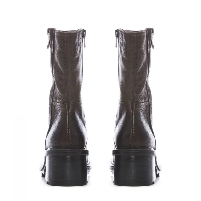 MidCalf Boots Women Moda In Pelle Allura Grey Leather