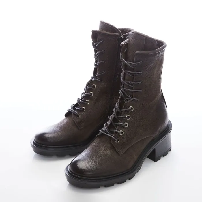 MidCalf Boots Women Moda In Pelle Alysse Grey Leather