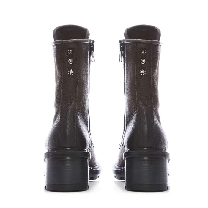MidCalf Boots Women Moda In Pelle Alysse Grey Leather