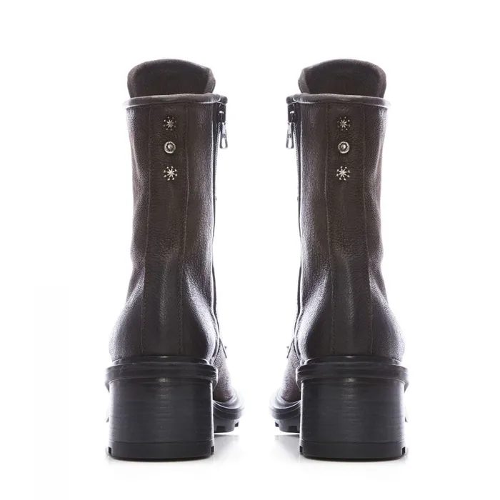MidCalf Boots Women Moda In Pelle Alysse Grey Leather