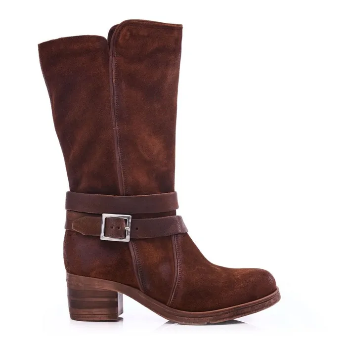 MidCalf Boots Women Moda In Pelle Brinley Tan Suede