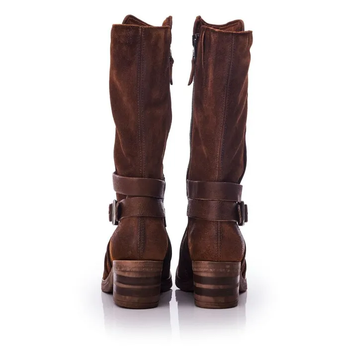 MidCalf Boots Women Moda In Pelle Brinley Tan Suede