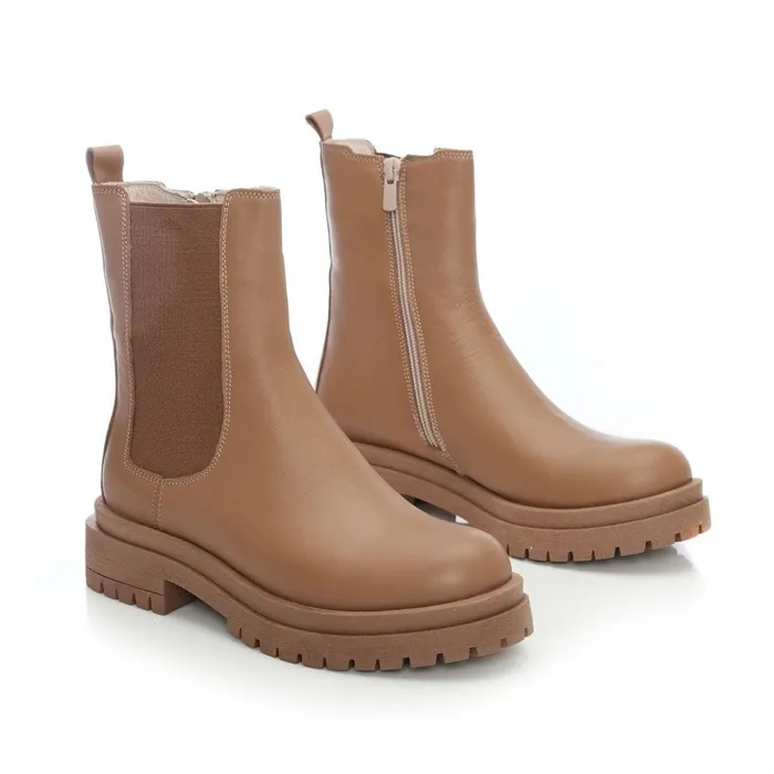 MidCalf Boots Women Moda In Pelle Bsoleful B Wolfie Tan Leather