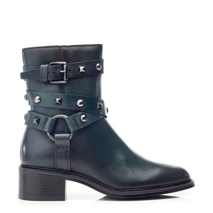 MidCalf Boots Women Moda In Pelle Orsun Green Leather