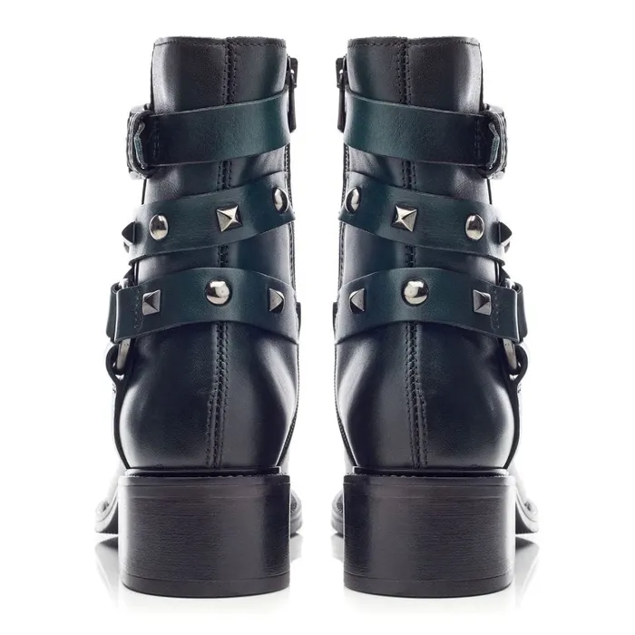 MidCalf Boots Women Moda In Pelle Orsun Green Leather