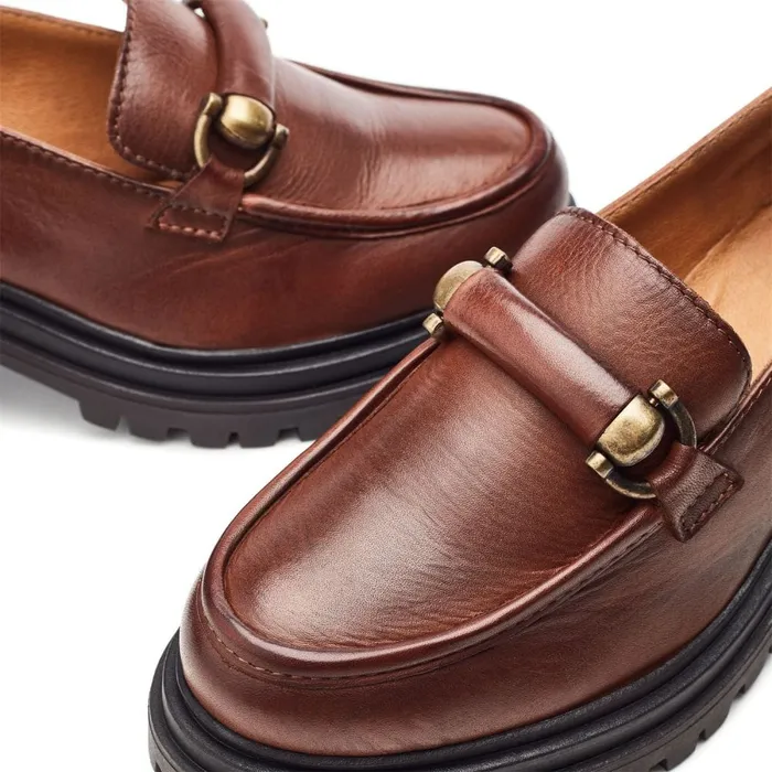 Mid Heel Shoes Women Moda In Pelle Eleanore Tan Leather