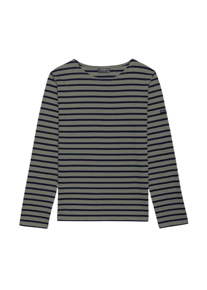 Minquidame Breton Striped Shirt With Long Sleeve Soft Cotton Armygreennavy Women Saint James Aw24 Minquidame Breton Striped Shirt With Long Sleeve Soft Cotton Armygreennavy Women Saint James Aw24