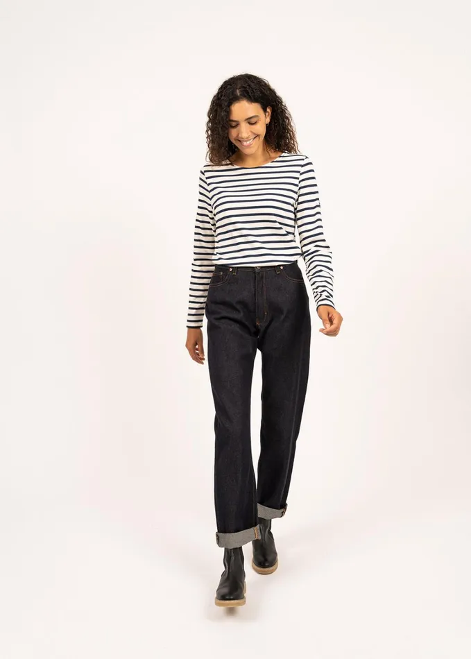Minquidame Breton Striped Shirt With Long Sleeve Soft Cotton Ecrunavy Women Saint James Breton Striped Shirts Minquidame Breton Striped Shirt With Long Sleeve Soft Cotton Ecrunavy Women Saint James Breton Striped Shirts