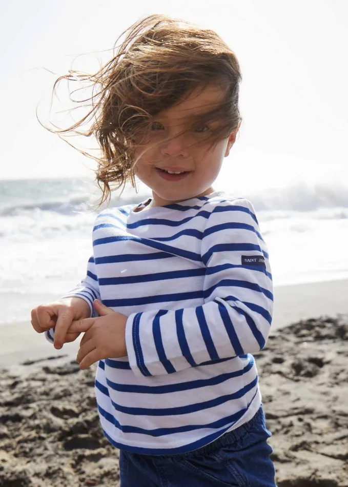 Minquiers Authentic Breton Shirt In Soft Cotton Whiteroyalblue Kids Saint James Breton Striped Shirts Minquiers Authentic Breton Shirt In Soft Cotton Whiteroyalblue Kids Saint James Breton Striped Shirts