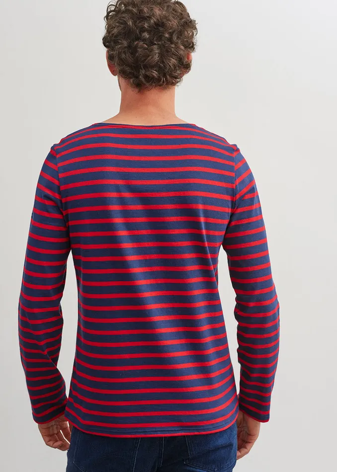 Minquiers Modern Authentic Breton Stripe Shirt Soft Cotton Navyred Women Saint James Breton Striped Shirts