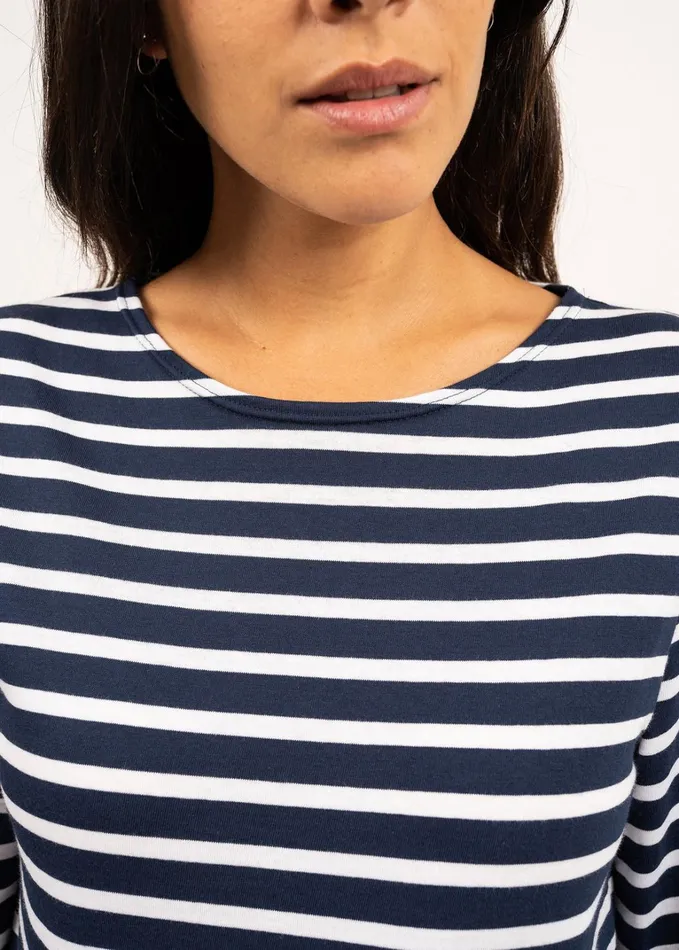 Minquiers Modern Authentic Breton Stripe Shirt Soft Cotton Navywhite Men Saint James Breton Striped Shirts