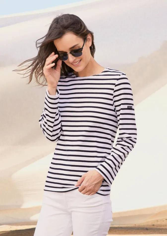 Minquiers Modern Authentic Breton Stripe Shirt Soft Cotton Whiteblack Men Saint James Breton Striped Shirts Minquiers Modern Authentic Breton Stripe Shirt Soft Cotton Whiteblack Men Saint James Breton Striped Shirts