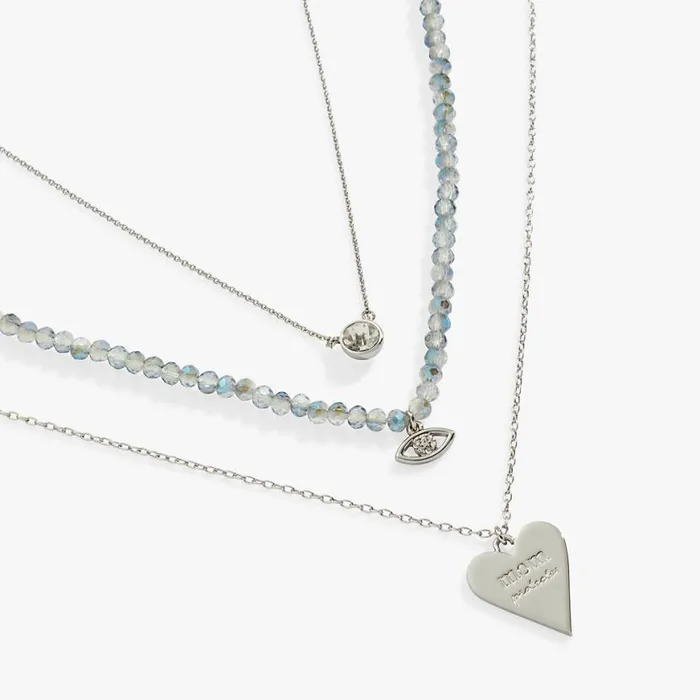 Mom Layered Necklace Set Silver Women Alex And Ani Sympathy In Memory
