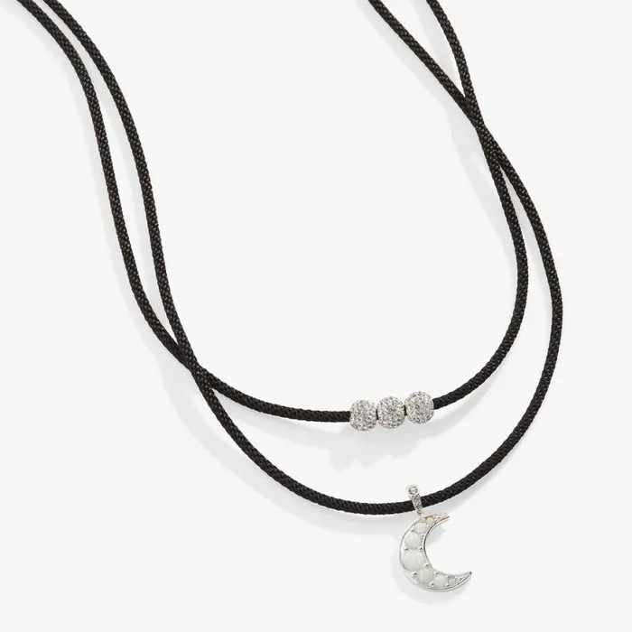 Moon Crystal Adjustable Choker Necklace Silver Women Alex And Ani Halloween