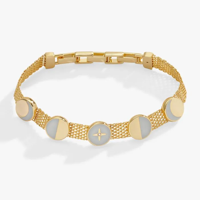 Moon Phase Mesh Chain Bracelet Gold Women Alex And Ani Halloween