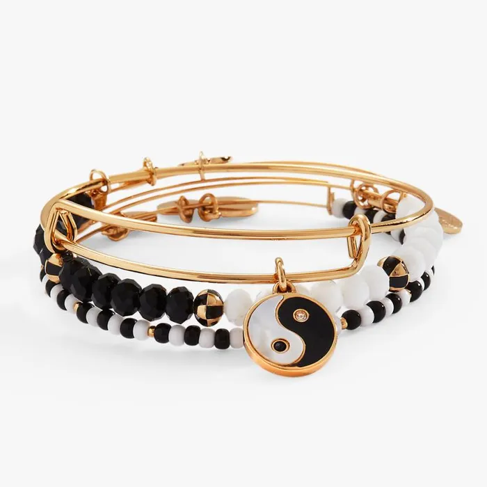 Mother Of Pearl Yin Yang Bangles Set Of 3 Gold Women Alex And Ani Jewelry Sets Mother Of Pearl Yin Yang Bangles Set Of 3 Gold Women Alex And Ani Jewelry Sets