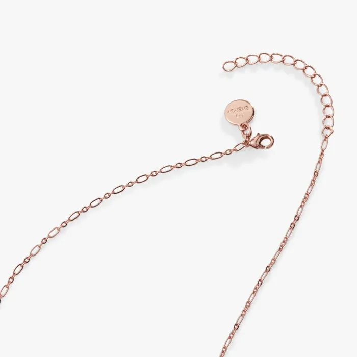 MultiCrystal Necklace Clear Crystal Shiny Rose Gold Women Alex And Ani Love