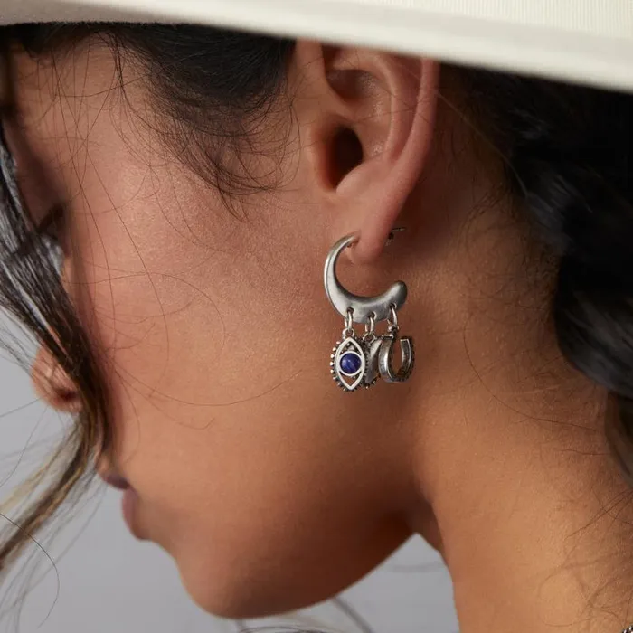 Multicharm Hoop Earrings Antique Silver Women Alex And Ani Earrings Multicharm Hoop Earrings Antique Silver Women Alex And Ani Earrings