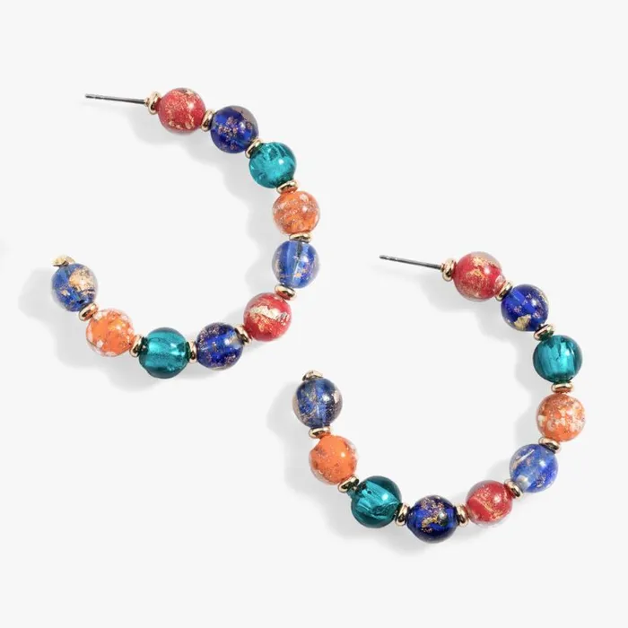 Murano Beads Beaded Hoop Gold Women Alex And Ani Earrings