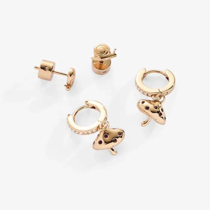 Mushroom Earring Duo Set Gold Women Alex And Ani Earrings