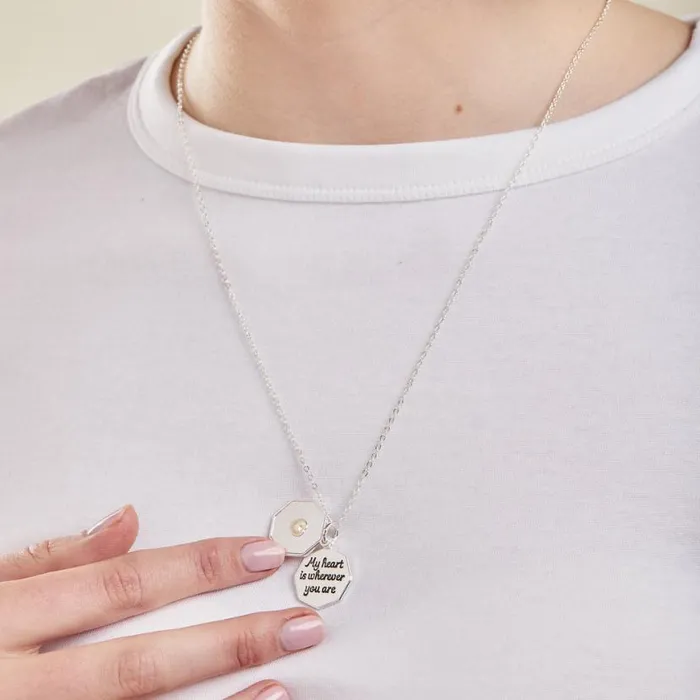 My Heart Is Wherever You Are039 Slider Necklace Adjustable Silver Women Alex And Ani Wedding Engagement