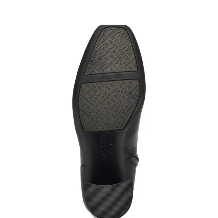 Nine West Boots and Booties Women Ailet 92159 Square Toe Booties Black Leather Nine West Boots and Booties Women Ailet 92159 Square Toe Booties Black Leather