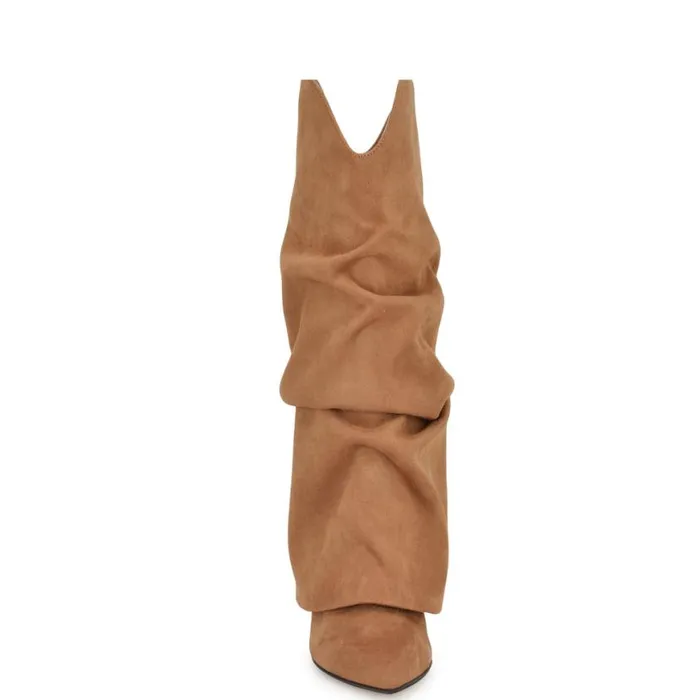 Nine West Boots and Booties Women Amazin Slouch Western Boots Natural Nine West Boots and Booties Women Amazin Slouch Western Boots Natural