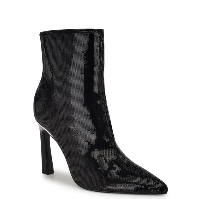 Nine West Boots and Booties Women Baey Dress Ankle Booties Black Sequin