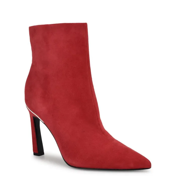 Nine West Boots and Booties Women Baey Dress Ankle Booties Red Suede Nine West Boots and Booties Women Baey Dress Ankle Booties Red Suede