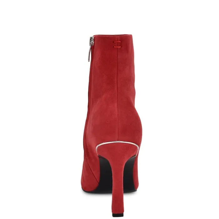 Nine West Boots and Booties Women Baey Dress Ankle Booties Red Suede Nine West Boots and Booties Women Baey Dress Ankle Booties Red Suede