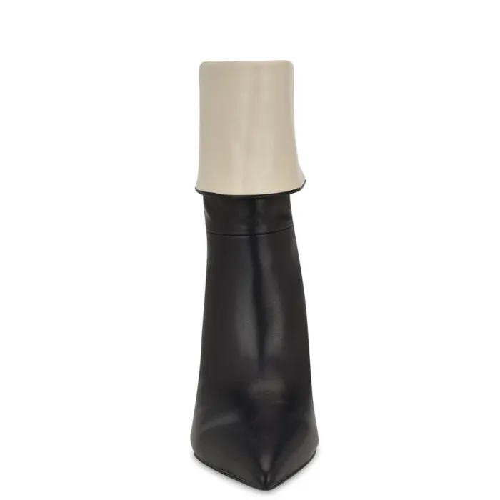 Nine West Boots and Booties Women Bayli Cuffed Dress Booties Blackwhite Leather Nine West Boots and Booties Women Bayli Cuffed Dress Booties Blackwhite Leather