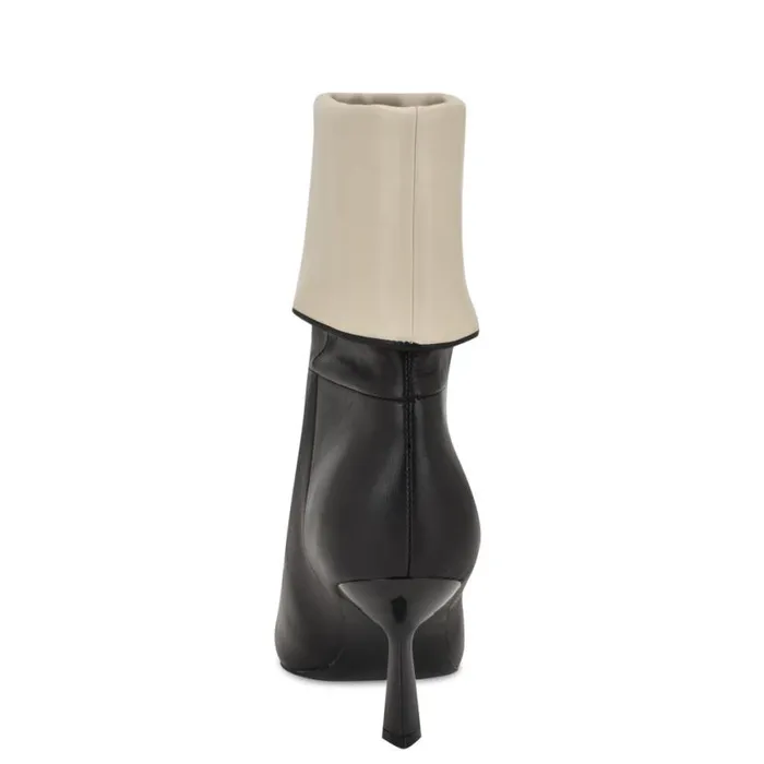 Nine West Boots and Booties Women Bayli Cuffed Dress Booties Blackwhite Leather Nine West Boots and Booties Women Bayli Cuffed Dress Booties Blackwhite Leather