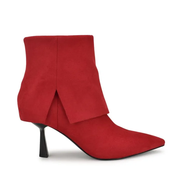 Nine West Boots and Booties Women Bazie Pointy Toe Dress Booties Red