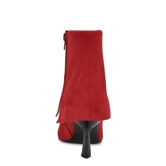 Nine West Boots and Booties Women Bazie Pointy Toe Dress Booties Red Nine West Boots and Booties Women Bazie Pointy Toe Dress Booties Red