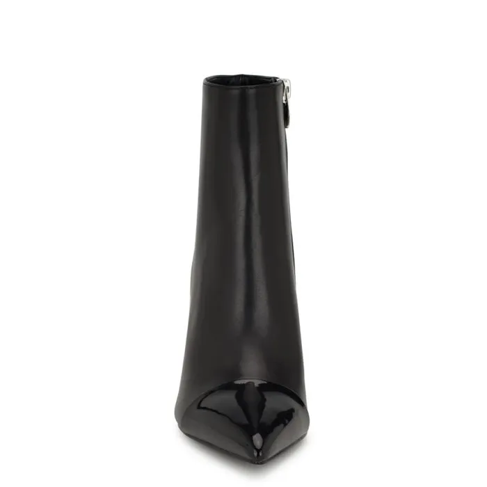 Nine West Boots and Booties Women Birgy Pointy Cap Toe Dress Booties Black Leather Nine West Boots and Booties Women Birgy Pointy Cap Toe Dress Booties Black Leather