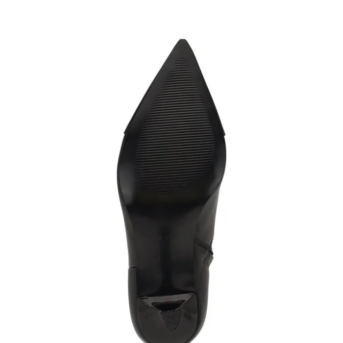 Nine West Boots and Booties Women Birgy Pointy Cap Toe Dress Booties Black Leather Nine West Boots and Booties Women Birgy Pointy Cap Toe Dress Booties Black Leather