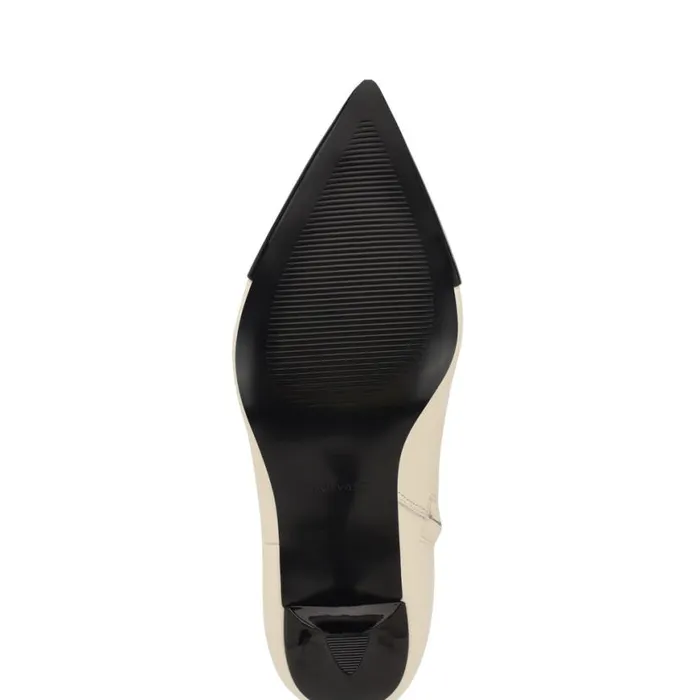 Nine West Boots and Booties Women Birgy Pointy Cap Toe Dress Booties Ivory Leather Nine West Boots and Booties Women Birgy Pointy Cap Toe Dress Booties Ivory Leather