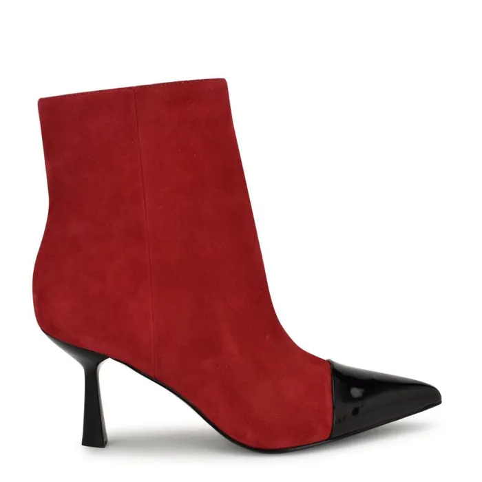 Nine West Boots and Booties Women Birgy Pointy Cap Toe Dress Booties Red Suede Nine West Boots and Booties Women Birgy Pointy Cap Toe Dress Booties Red Suede