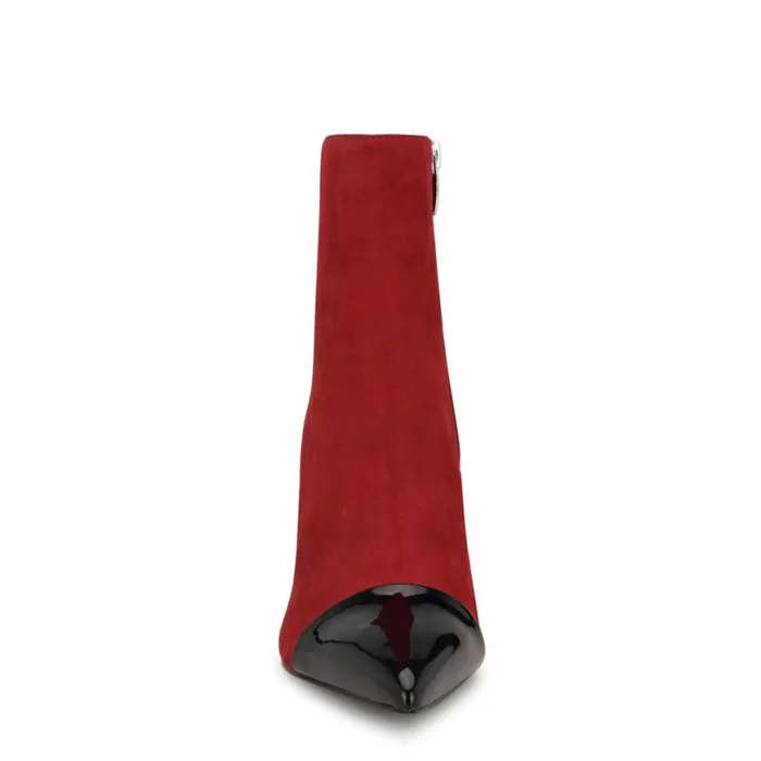 Nine West Boots and Booties Women Birgy Pointy Cap Toe Dress Booties Red Suede Nine West Boots and Booties Women Birgy Pointy Cap Toe Dress Booties Red Suede