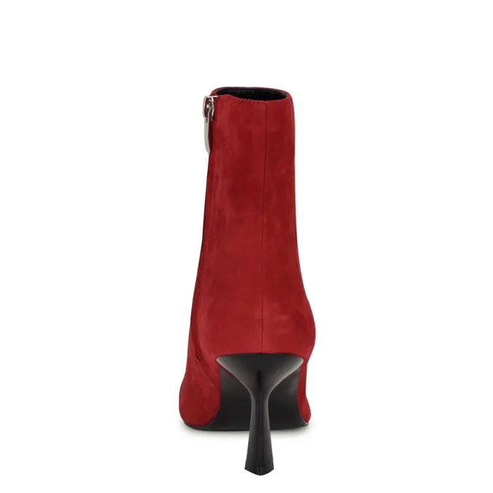 Nine West Boots and Booties Women Birgy Pointy Cap Toe Dress Booties Red Suede Nine West Boots and Booties Women Birgy Pointy Cap Toe Dress Booties Red Suede