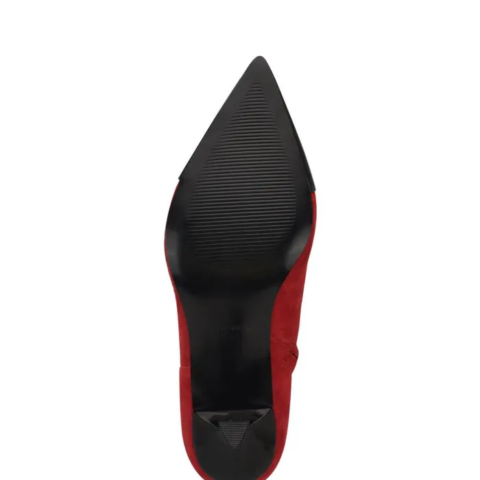 Nine West Boots and Booties Women Birgy Pointy Cap Toe Dress Booties Red Suede Nine West Boots and Booties Women Birgy Pointy Cap Toe Dress Booties Red Suede