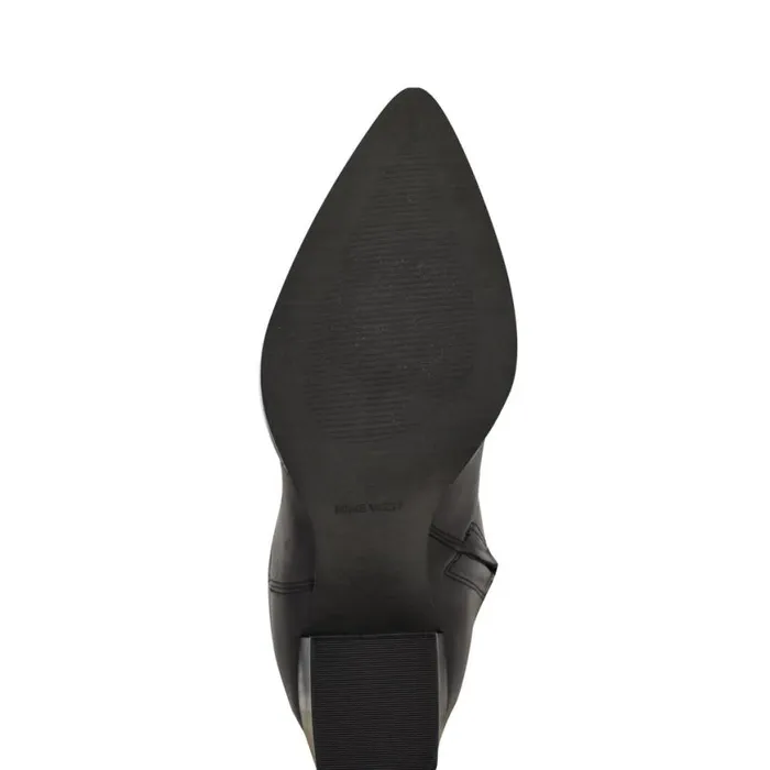 Nine West Boots and Booties Women Bromwel Block Heel Boots Black Leather Nine West Boots and Booties Women Bromwel Block Heel Boots Black Leather