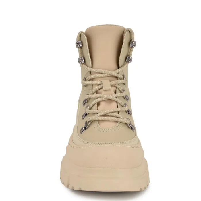Nine West Boots and Booties Women Budde Lug Sole Casual Booties Light Natural Nine West Boots and Booties Women Budde Lug Sole Casual Booties Light Natural