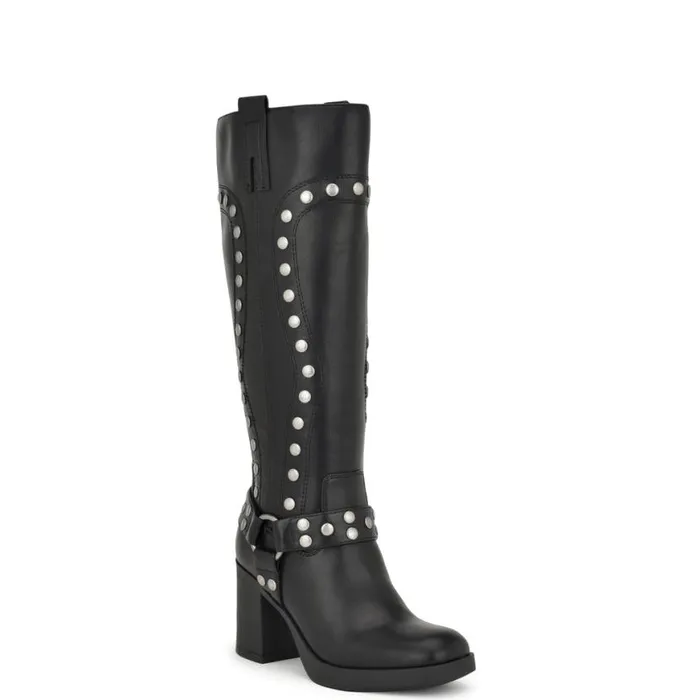 Nine West Boots and Booties Women Cert Heeled Moto Boots Black Nine West Boots and Booties Women Cert Heeled Moto Boots Black