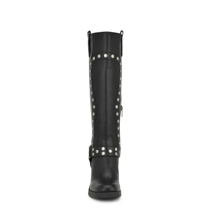 Nine West Boots and Booties Women Cert Heeled Moto Boots Black Nine West Boots and Booties Women Cert Heeled Moto Boots Black