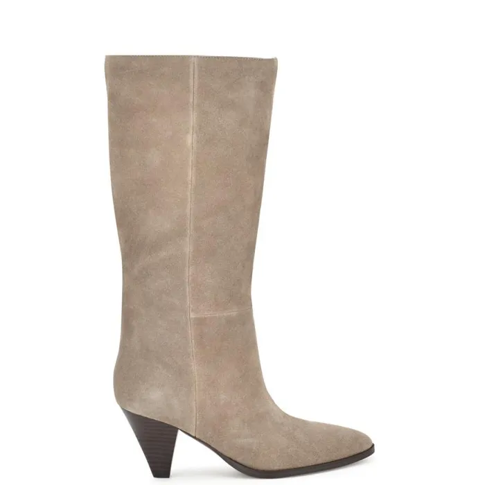 Nine West Boots and Booties Women Ceynote Heeled Boots Medium Natural
